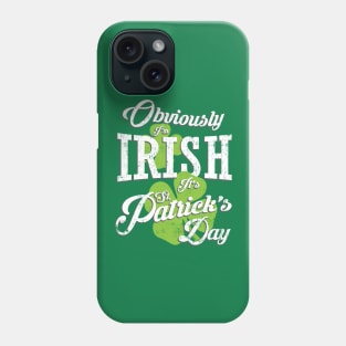 Obviously I'm Irish, St Patricks Day Party Retro Design Phone Case