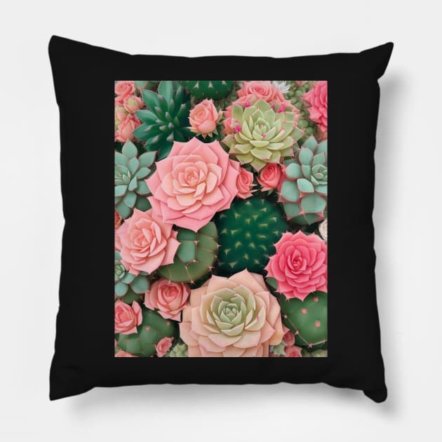 Enchanted Blooms pattern Pillow by JEWEBIE