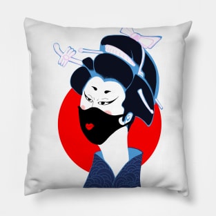 Geisha Japan Kyoto culture makeup Pillow