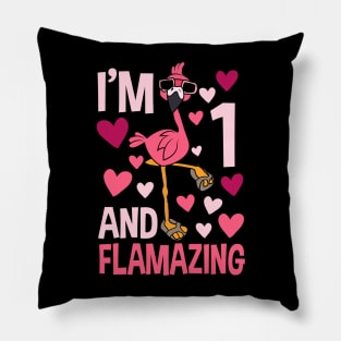 I'm 1 and Flamazing Flamingo Pillow