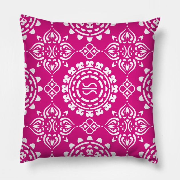 Flo Pattern Pillow Magenta Pillow by floasis