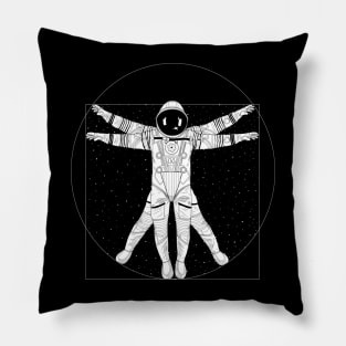 Vitruvian Astronaut Light Ink Pillow