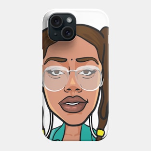 Sexy Crazy Cool Black Woman with Dreadlocks Phone Case