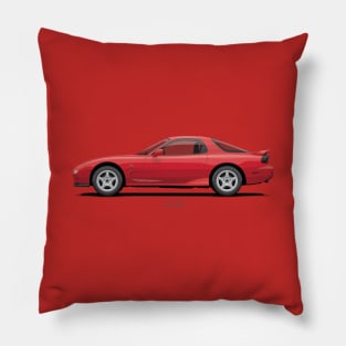 RX7 FD3S Vintage Red Pillow