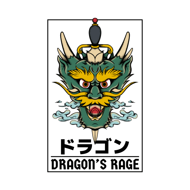 Dragon Dagger Tattoo by Tip Top Tee's