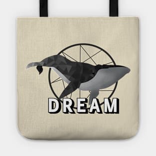 Black dream whale Tote