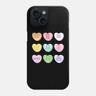 Funny Teacher Valentines Day Conversation Heart School Phone Case