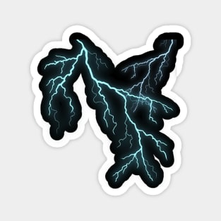 Ice Blue Lightning Bolts Magnet