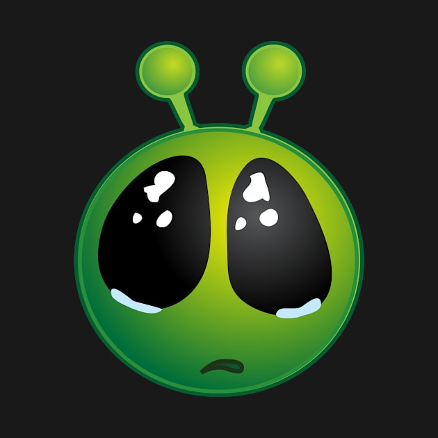 Funny Alien Monster ET Extraterrestrial Martian Green Man Emoji for Women, Men and Kids 1 by PatrioTEEism