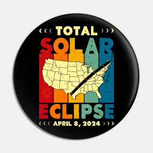 Total Solar Eclipse April 8 2024 America Path Of Totality Pin