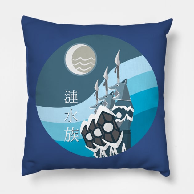 Flowing Water Tribe Pillow by sparkmark