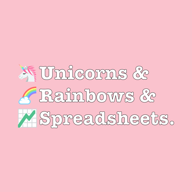 Funny Excel/Spreadsheet: Unicorns, Rainbows by spreadsheetnation