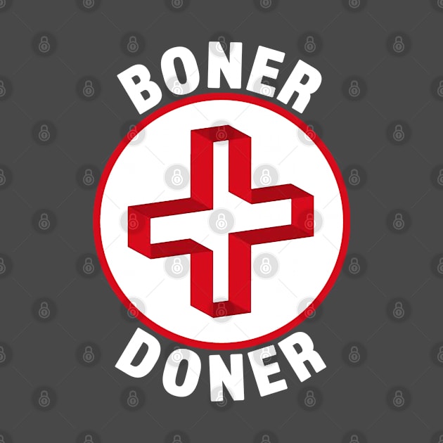 Boner Doner - Funny Trending Gift - White Lettering & Multi Color Design by RKP'sTees