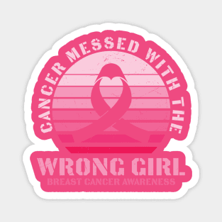 Wrong Girl - Breast Cancer Awareness Month Magnet