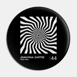 Jean-Paul Sartre / Minimalist Graphic Design Fan Artwork Pin