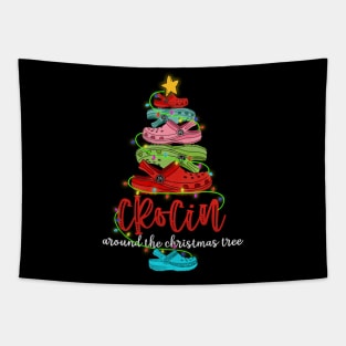 Crocin around the christmas tree Funny Christmas 2020 Gift Tapestry