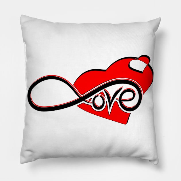 Infinity love Pillow by Kingluigi