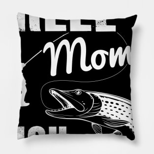 Fishing Meme | Vintage Punny Reel Moms Fish Pillow