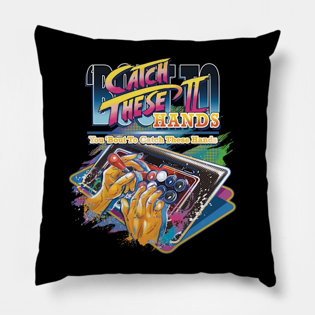 Super Catch These Hands Turbo Pillow by JF Penworks
