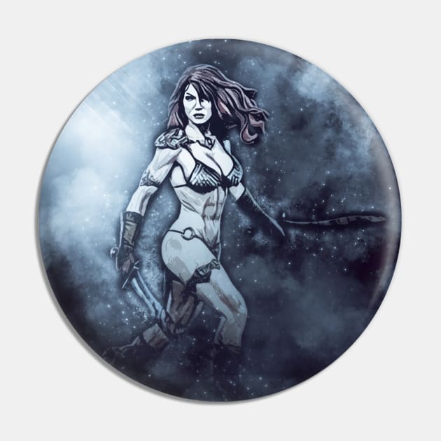 Fantasy Woman Fierce Amazon Warrior Pin by Naumovski