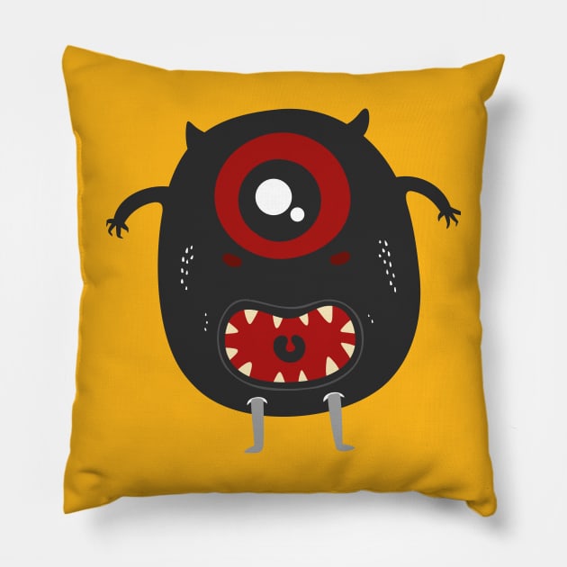 one eye monster Pillow by mutarek