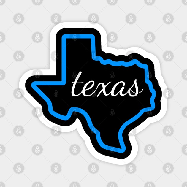 State of Texas Map Magnet by sewandtell