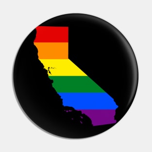 Rainbow California Pin