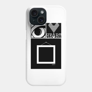 I Heart Art (Black) Phone Case