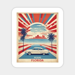 Miami Florida United States of America Tourism Vintage Poster Magnet