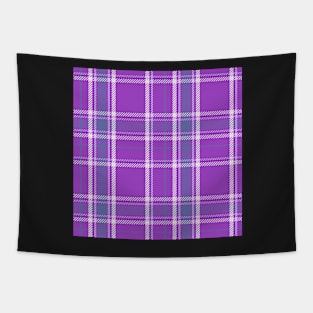 Academia Plaid Tartan in Lavender, White, and Purple Tapestry