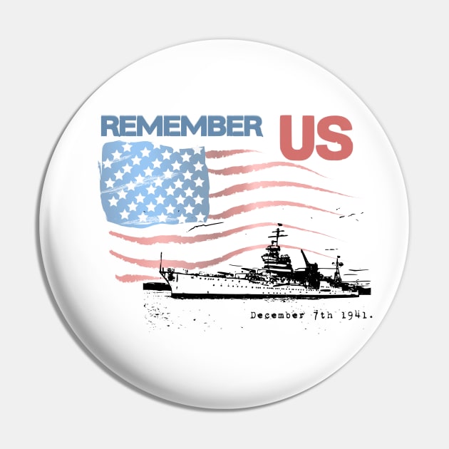 Rememeber Pearl Harbor Pin by FarStarDesigns