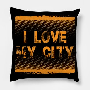 I Love My City Pillow