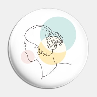 abstract lady, line art woman Pin