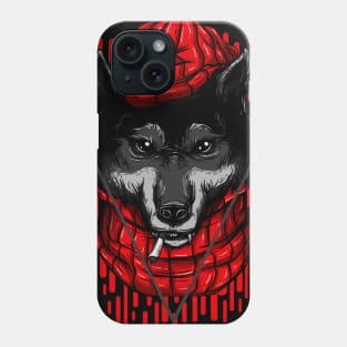 Bad Wolf Cartoon Red Phone Case