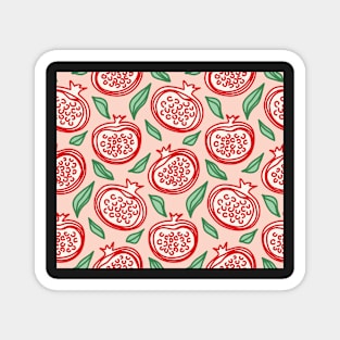 Juicy Summer Fruit Pattern Magnet