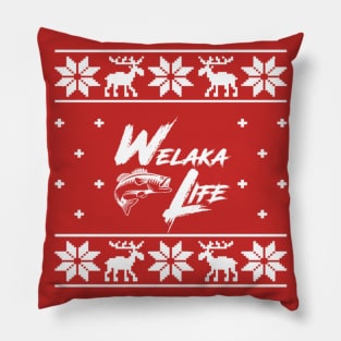 Welaka Life Ugly Christmas Logo Pillow