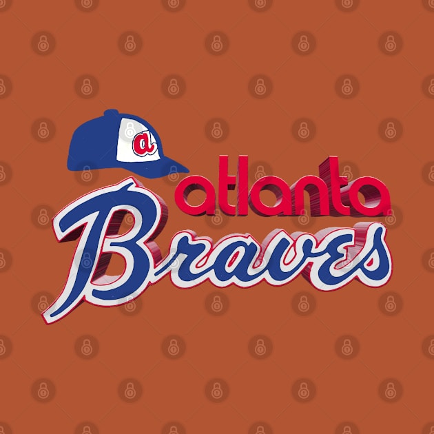 Atlanta Braves 3D - Hank Aaron era 1970s Cap and Logo by RetroZest