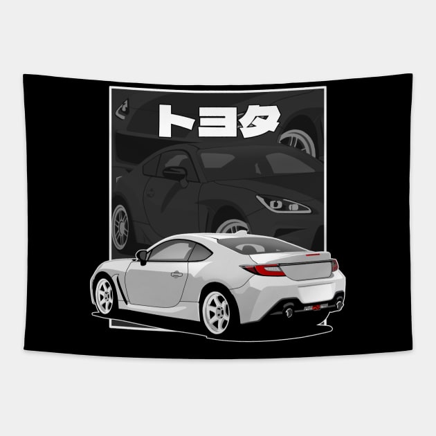 Toyota GR86 Japanese Comics Tapestry by Rebellion Store