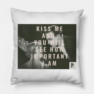 Kiss Me Silent Film Pillow