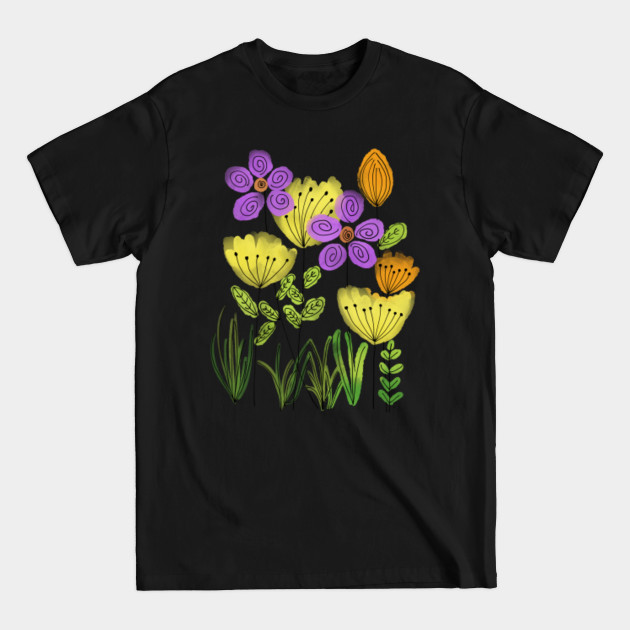 Discover Colorful Field Flowers | Wild Floral | Spring Flowers, Summer Flowers - Flowers - T-Shirt