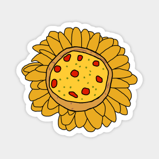 Pizza Daisy Flower Magnet