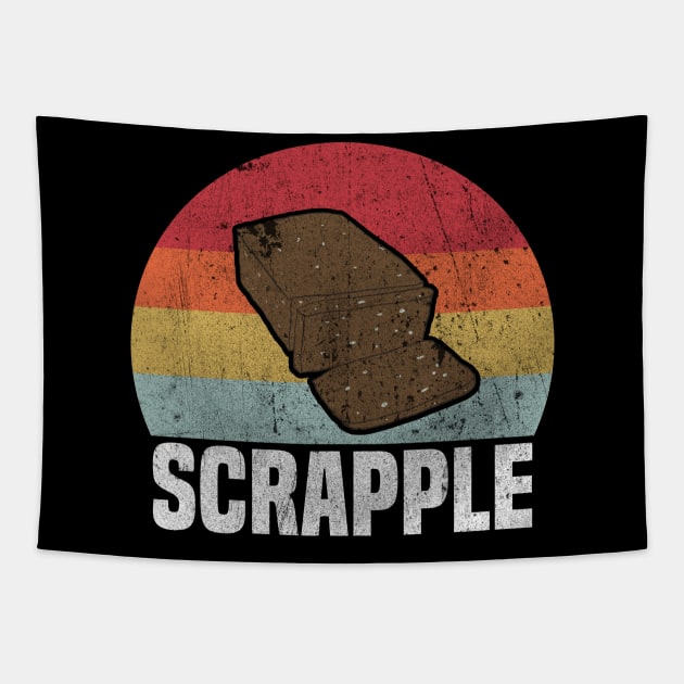 Retro Scrapple Lovers Gift Tapestry by KawaiinDoodle