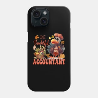 One Thankful Accountant Thanksgiving Turkey Costume Groovy Phone Case