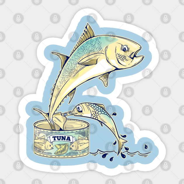 Funny can of tuna fish - Tuna - Sticker