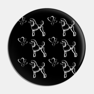Poodle dog breed cute pattern Pin