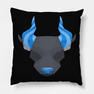 geometric bull Pillow