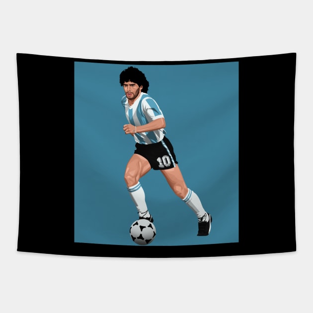 Diego Maradona Argentina Tapestry by Arissetyo