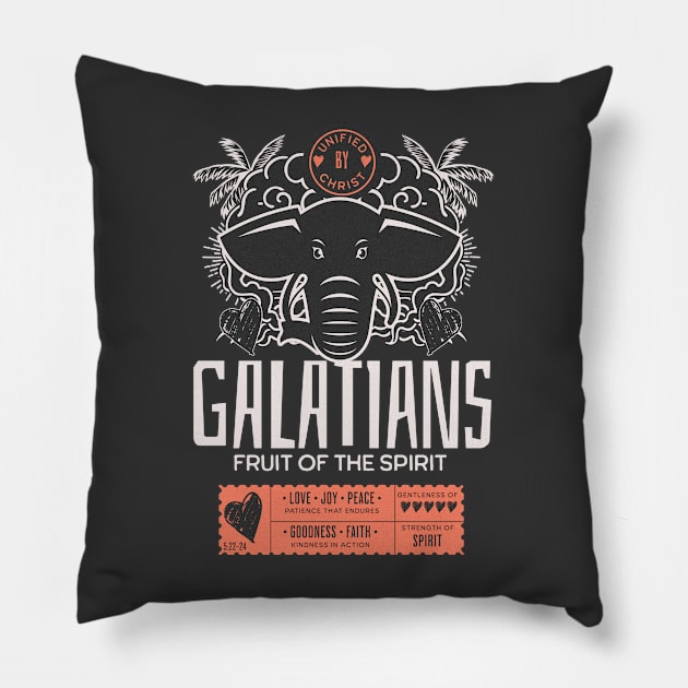 Galatians - Fruit of the Spirit with Elephant Pillow by Unified by Design