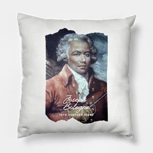 Jospeph Bologne 18th Century Blerd w/logo Back Pillow