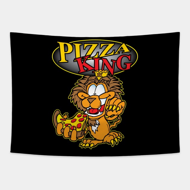 Pizza King Lion Tapestry by eShirtLabs